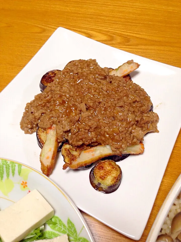 ナスのそぼろあんかけ|つよぽんさん