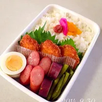 チキンカツのお弁当。