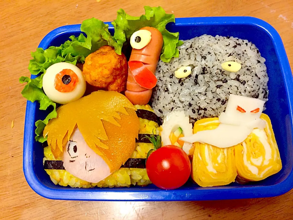 Snapdishの料理写真:♡ゲゲゲの鬼太郎弁当♡|Namiさん