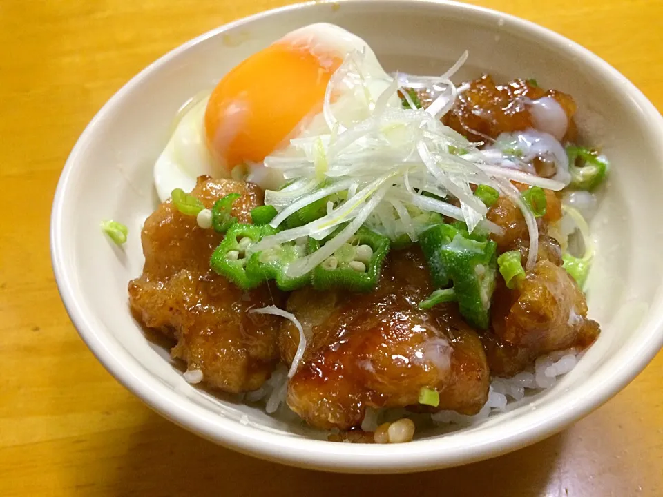 Sho-koさんの料理 Today Lunch is テリヤキチキンズどーん❤ ～薬味ネギとテリヤキソースで|みきおさん