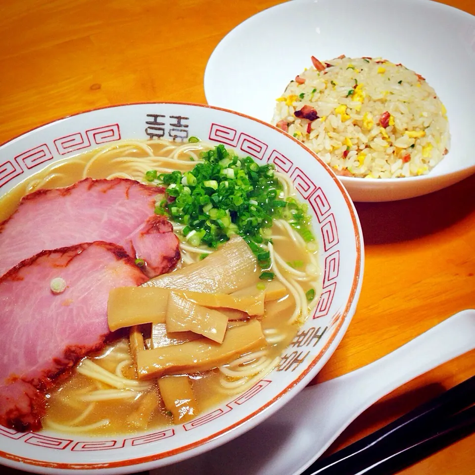 熊本土産の熊本ラーメン、炒飯❤️|まりえさん