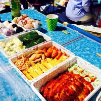 Snapdishの料理写真:Pork cutlet lunch box for my kids @sports fes @elementary school．|Sanae  Maruyamaさん