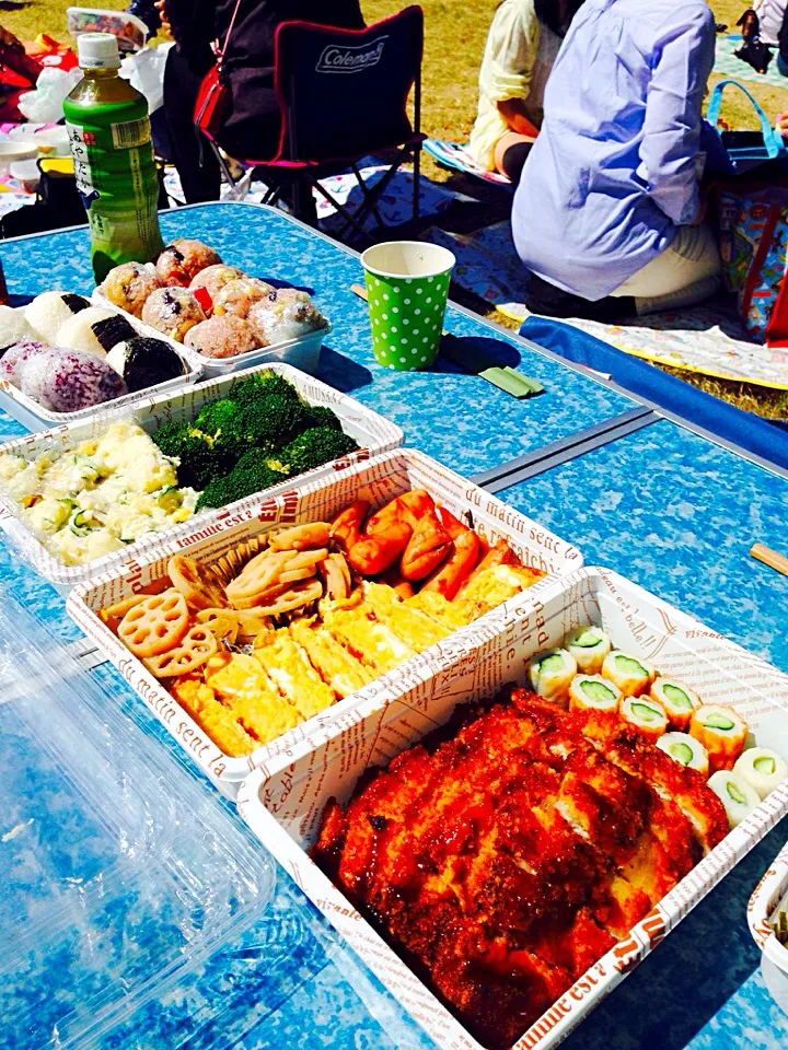 Pork cutlet lunch box for my kids @sports fes @elementary school．|Sanae  Maruyamaさん