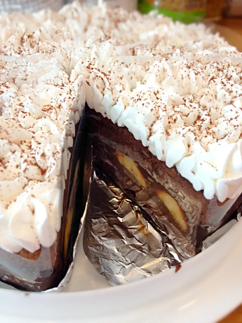 Choco banana pudding cake|Je T'en Prie Coffeeさん