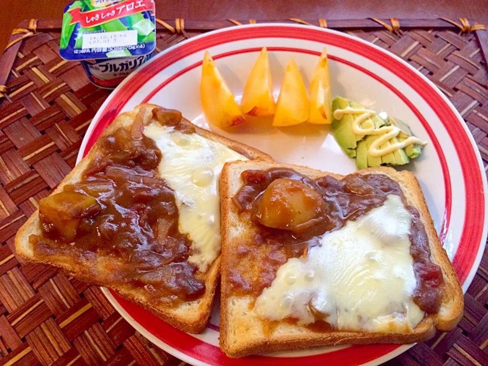 Cheese Curry toast🍳ﾁｰｽﾞｶﾚｰﾄｰｽﾄ|🌈Ami🍻さん