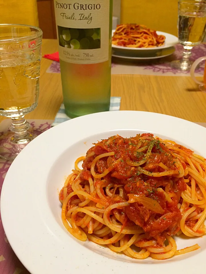 ツナのトマトソーススパゲッティ|ゆっぺさん