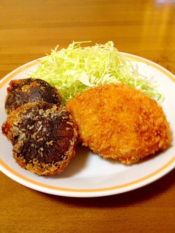 カニクリームコロッケ&椎茸の肉詰め✨|まいりさん