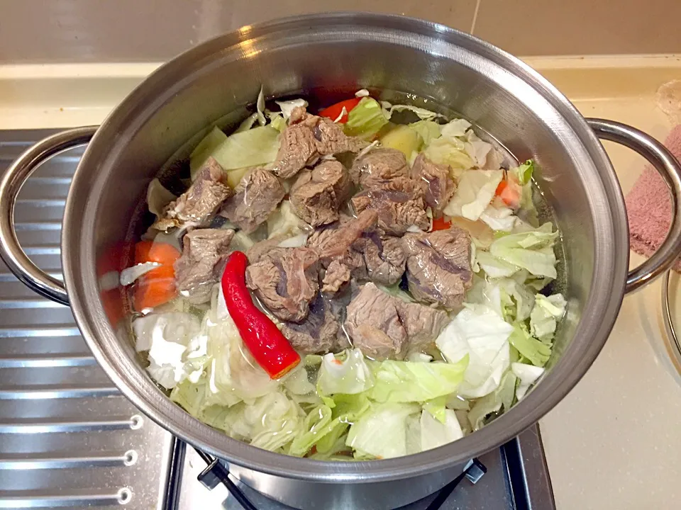 Beef veggie soup|Tonetone Wuさん