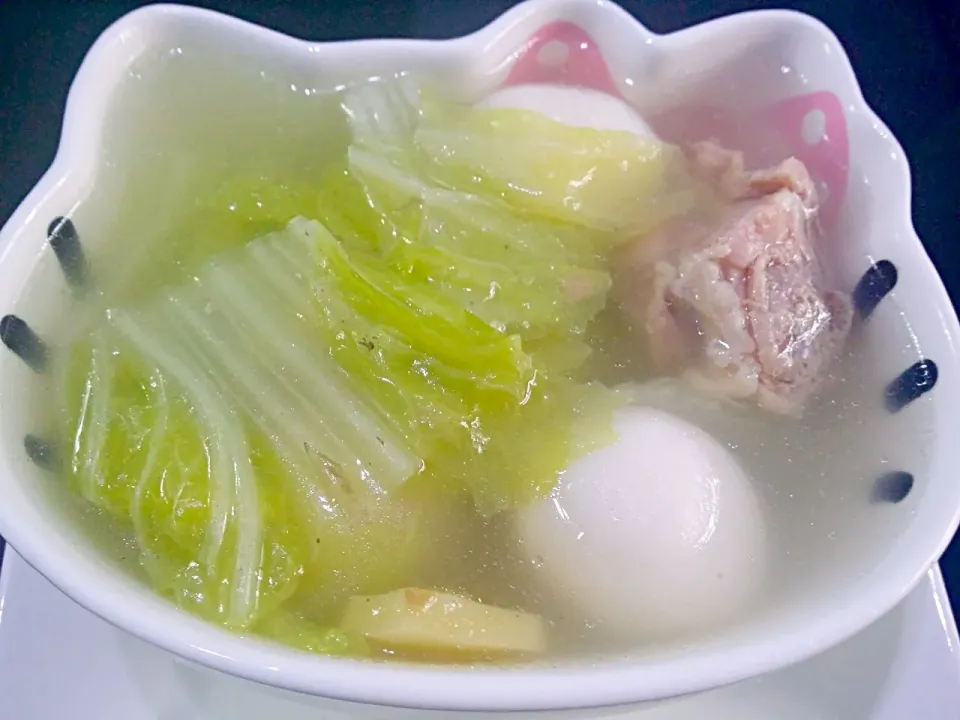 Cabbage Fish Ball Pork Ribs Soup👄 1st time Success!|🌷lynnlicious🌷さん