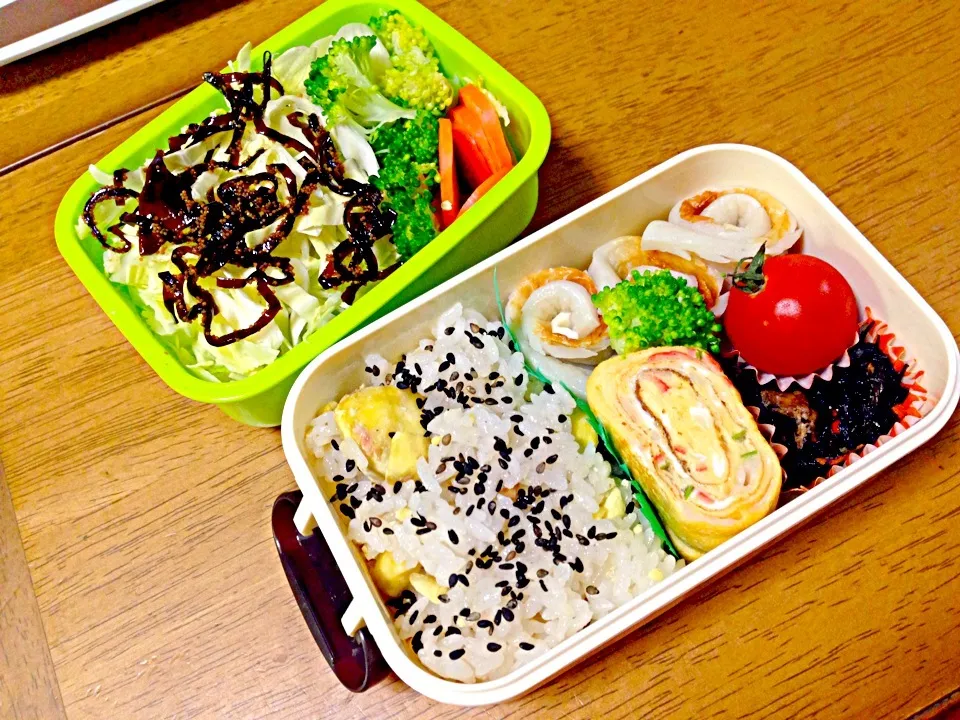 Snapdishの料理写真:栗ごはん弁当(^^)|くりちさん