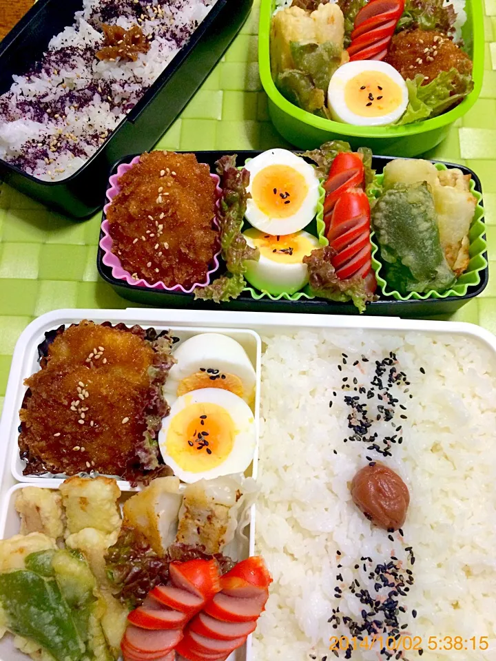 今日の３個弁当〜2014.10.2|こんぺいとうさん