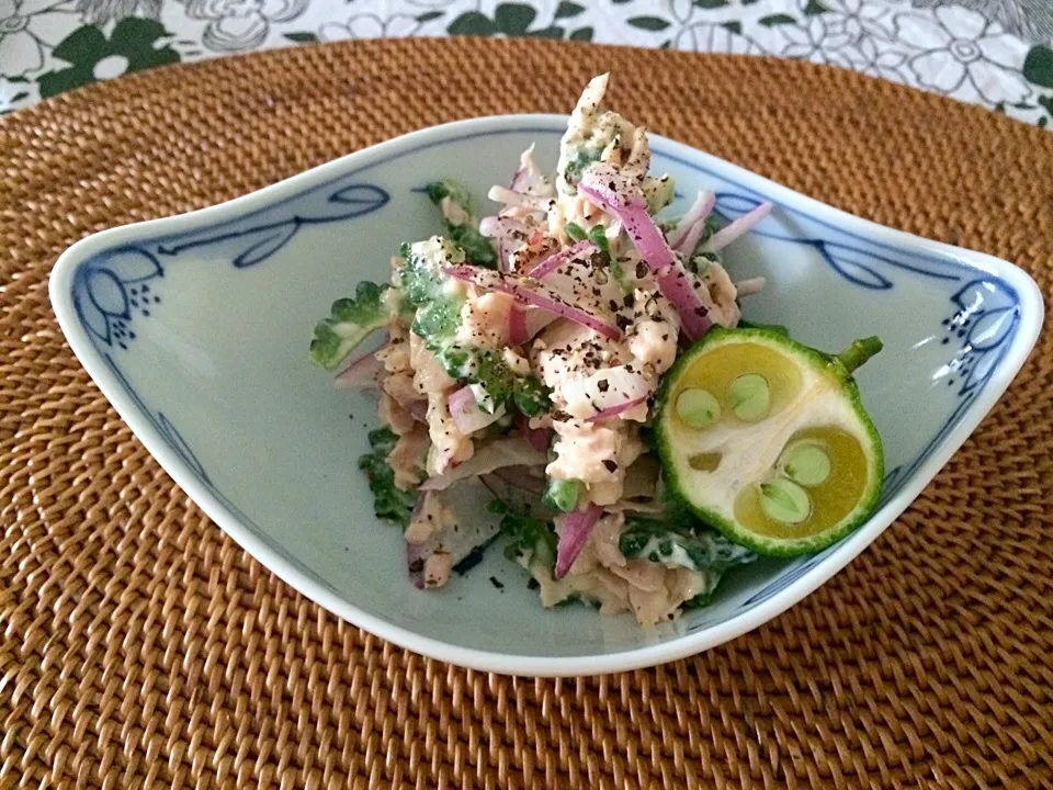 ゴーヤと玉ねぎとツナのサラダ すだち風味|ゆうこさん