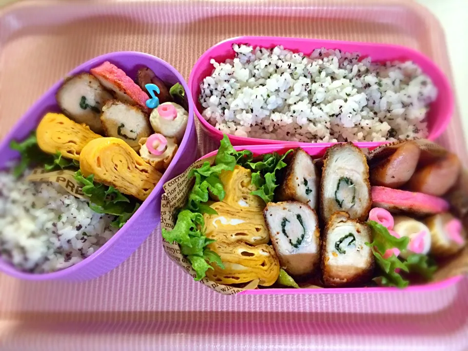 Snapdishの料理写真:JK楓と祈のお弁当10/1分|よこたんさん