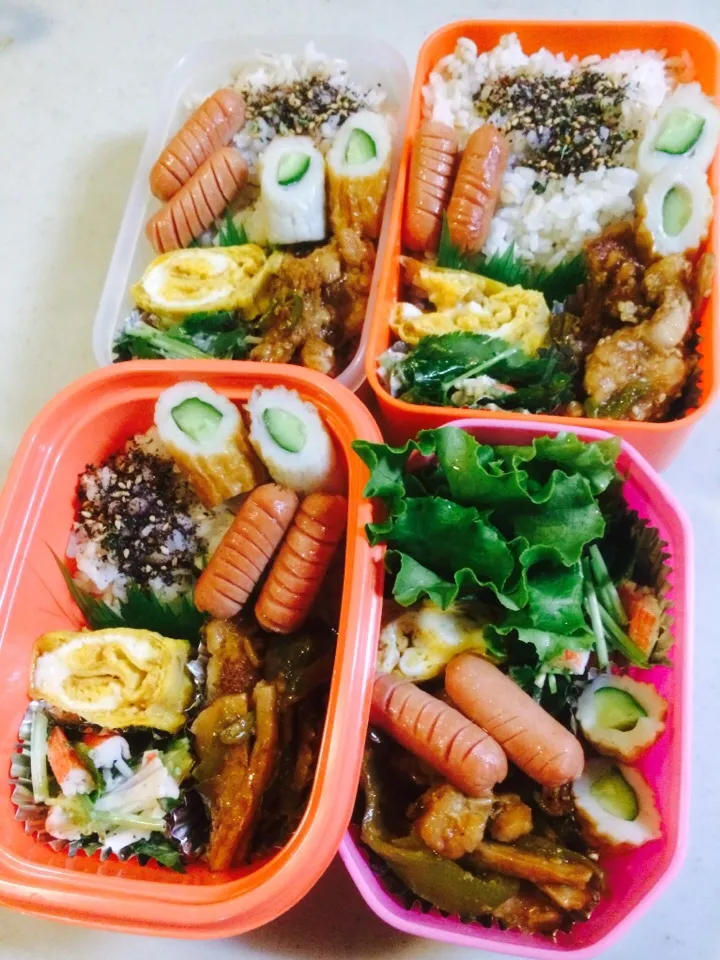 母が作る四人のお弁当。あえておかずは作りませんけど|りんさん