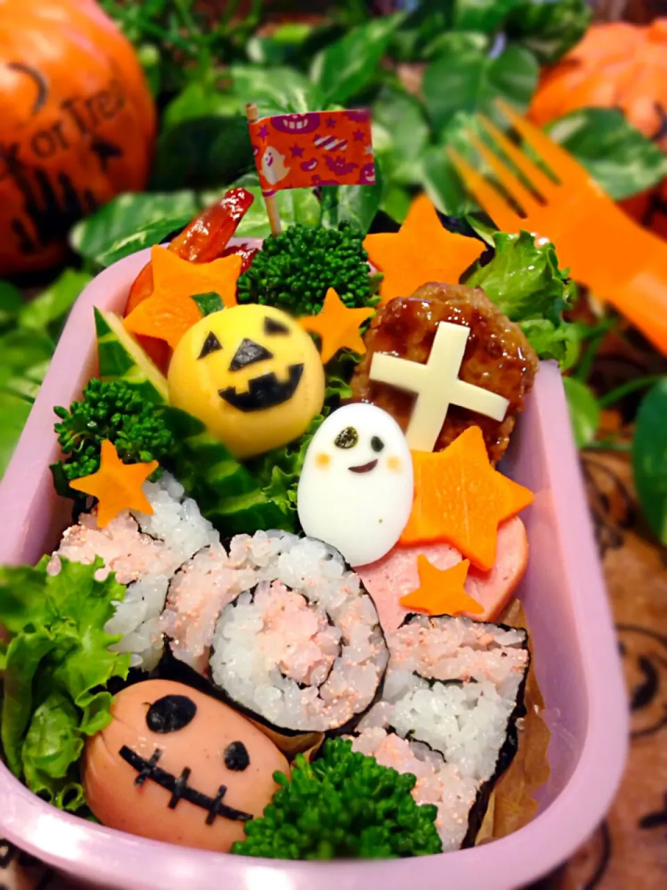 ハロウィン子ども弁当  キャンディ巻き寿司|さとみ (satomi_foodart)さん