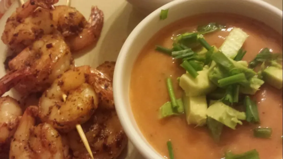 Potatoe and carrot soup topped with avocado & chives #potato #carrot avocado  #Soup/Stew|Culinary Kissesさん