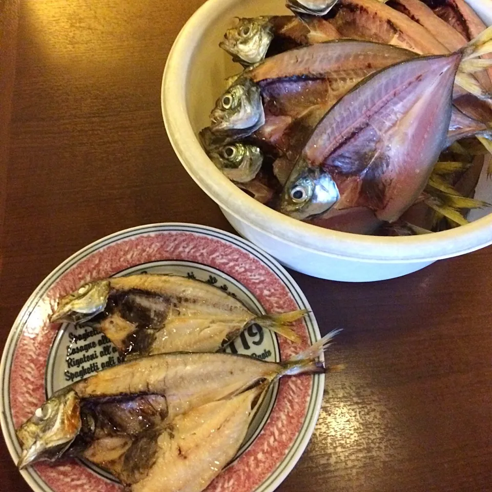 Snapdishの料理写真:自家製！真鯵のひらき🐟|TwinTreeさん