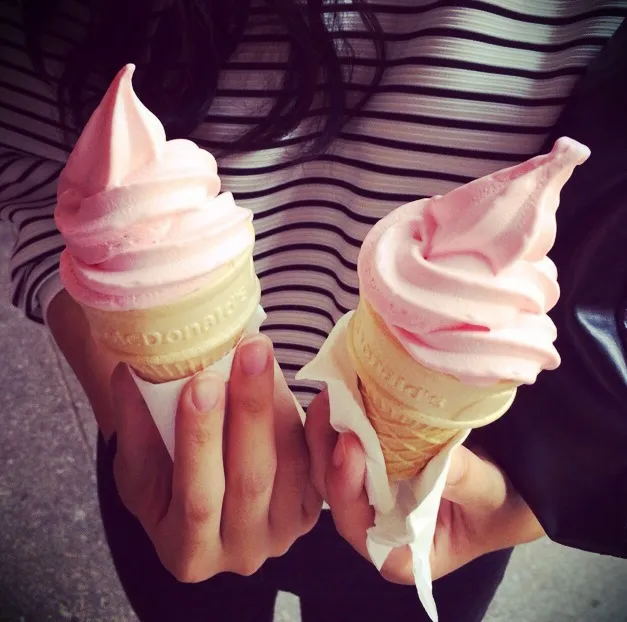 Snapdishの料理写真:sakura ice-cream>>>>mcdonald’s in China|廖一清さん