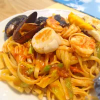 Homecooked Seafood pasta. Seafood as much as u like!|Yogina😁さん