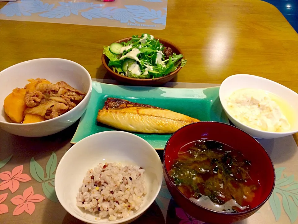 サバで夕食🍚🍚|かずみさん