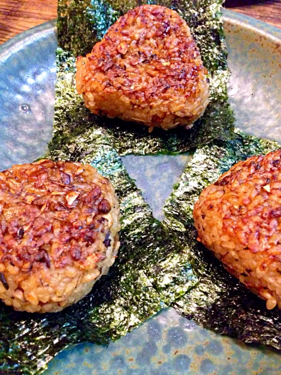 茸の混ぜ御飯の焼きお握り|tonさん