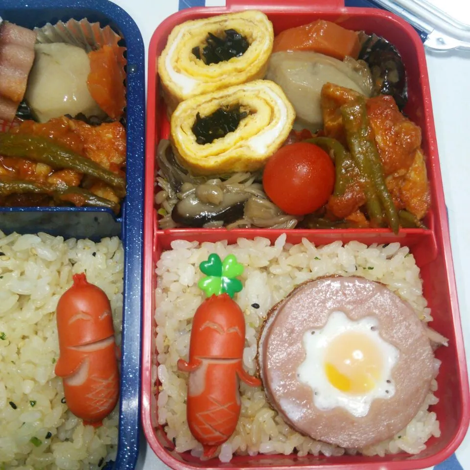 Snapdishの料理写真:10月3日　高校生女子＆オレ弁当|クッキングおやぢさん