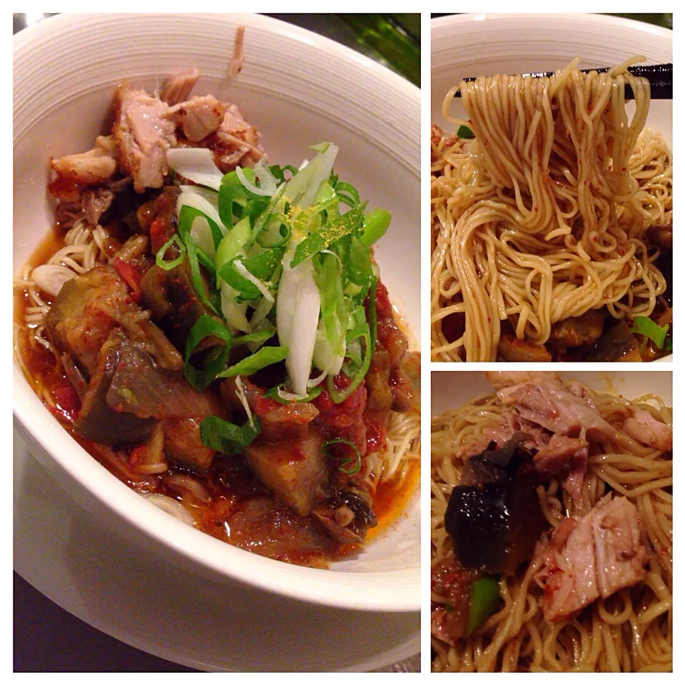 茄子とトマトのピリ辛まぜ麺@ｂｉａｂｉａ(東高円寺)|yoooochanさん