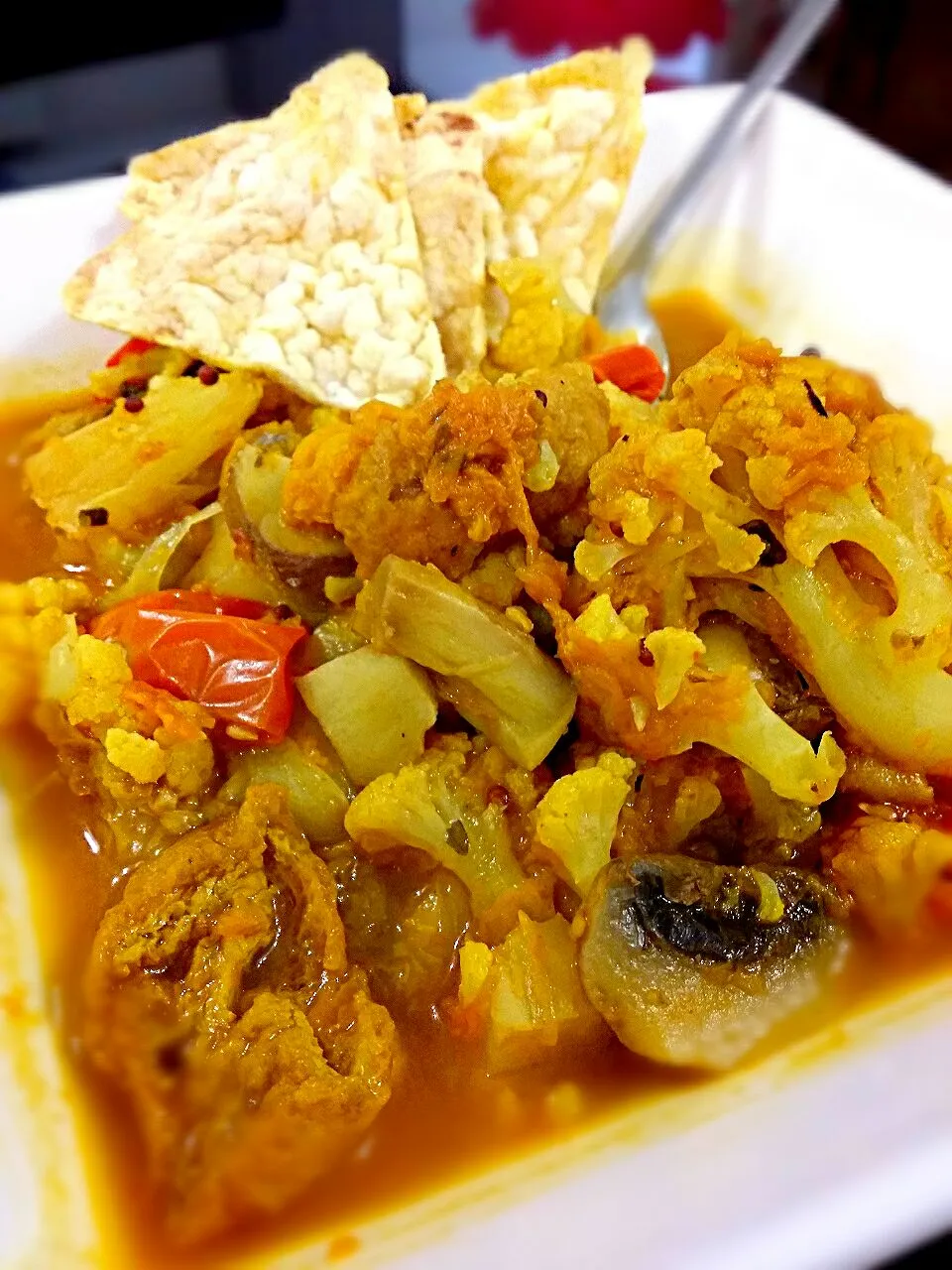 Curried Cauliflower in Smashed Pumpkin sauce #Healthy  #Vegan|Blusherさん