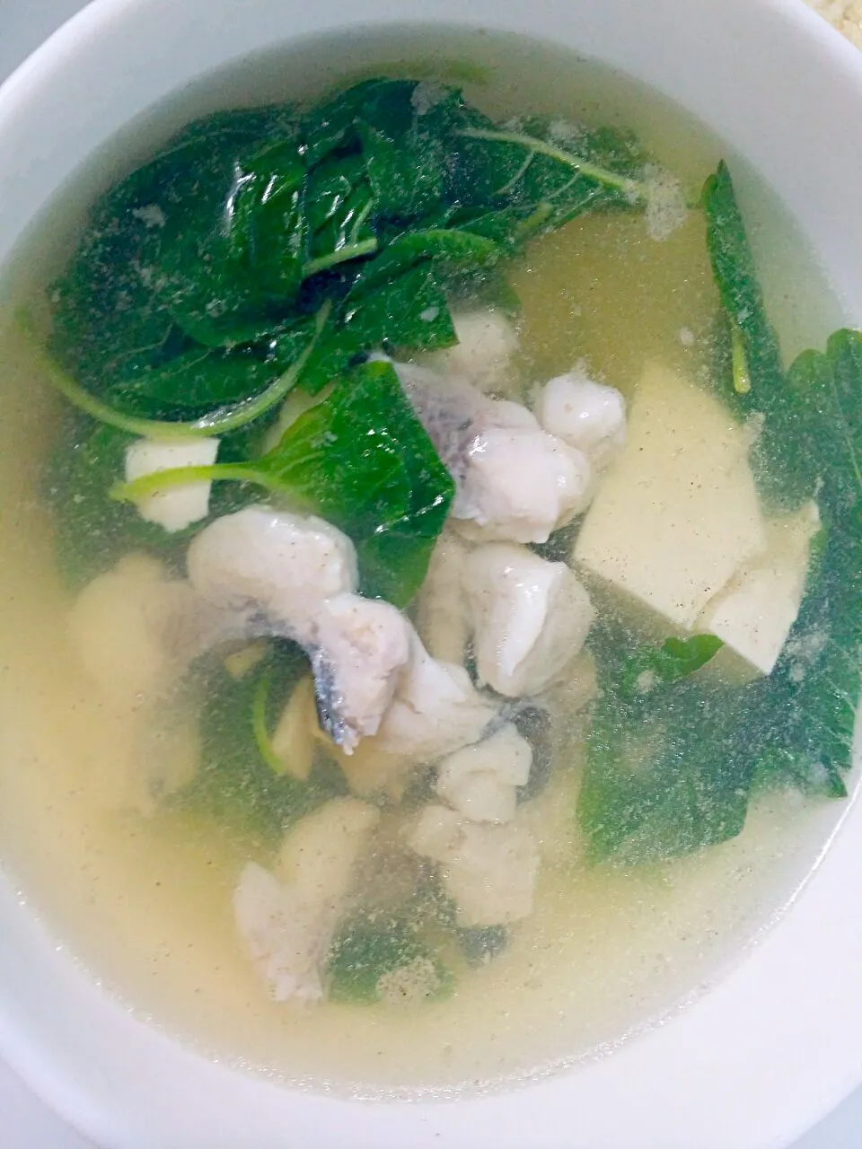 Simple Fish Soup with Spinach & Tofu|🌷lynnlicious🌷さん