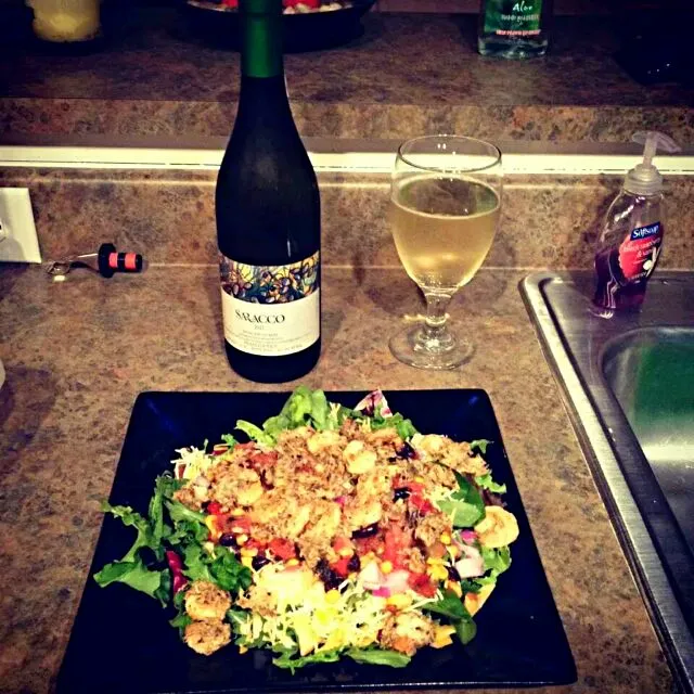 Citrus Season Shrimp &  Crab Salad #Seafood #Salad Late Lunch with #Wine after 🎉 parade 🎉 🎉 #MyPlate We Eat &  Celebrate 🏈 Homecoming Weekend|Alisha GodsglamGirl Matthewsさん