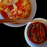 Snapdishの料理写真:Egg and tomato udon|アンディさん