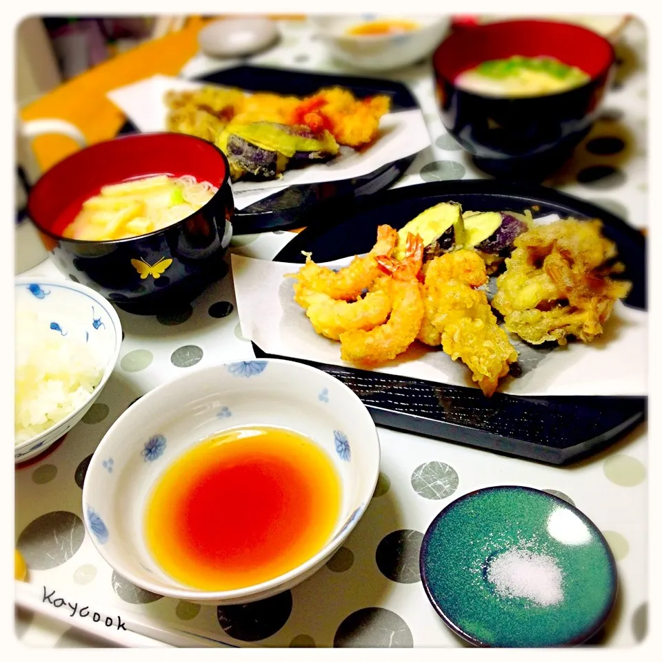 昨日の夕飯は、林間学校から帰って来た子どもの好物で「天ぷら」🐾|Asahimaruさん