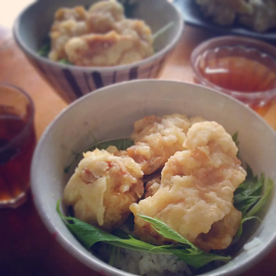 10/4お昼ごはん『鶏天丼』|Kenji Kinoshitaさん