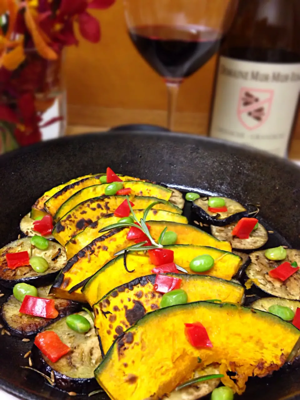 Snapdishの料理写真:Grilled vegetables with cumin seeds and rosemarie|Yuriさん