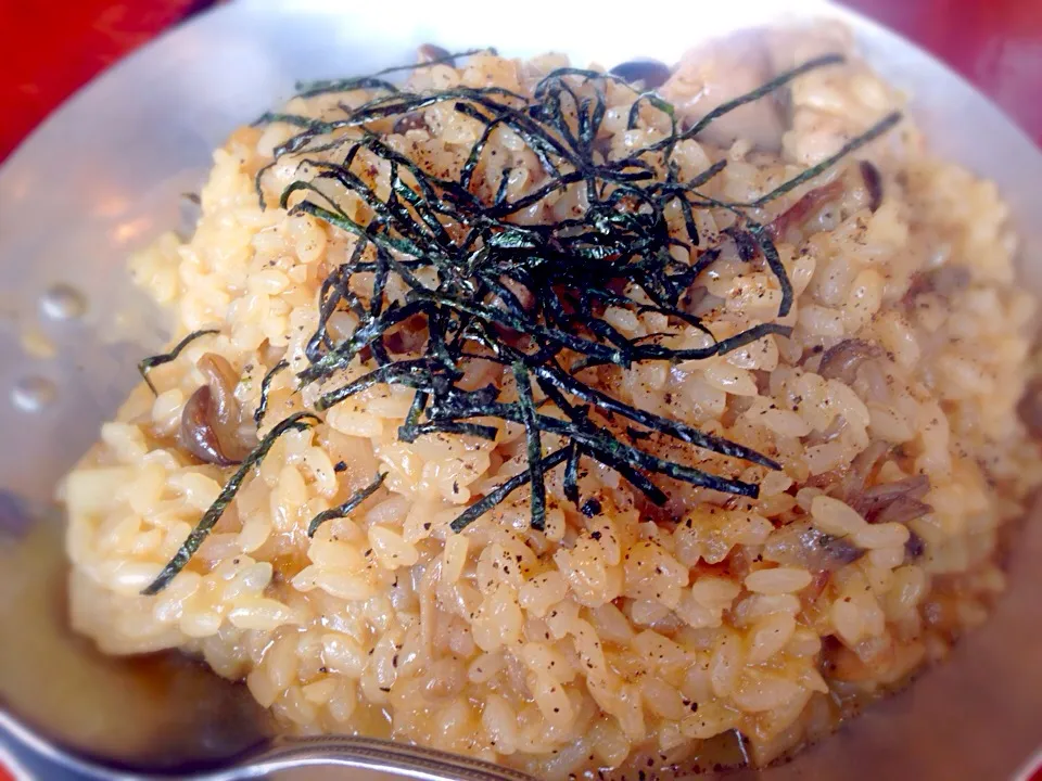 鳥肉といろいろキノコのリゾット♪♪バター醤油♪|ダテカフェ。さん