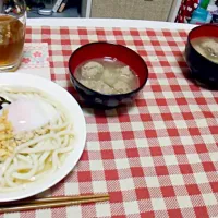 Snapdishの料理写真:ツナマヨかまたまうどん|かりんさん