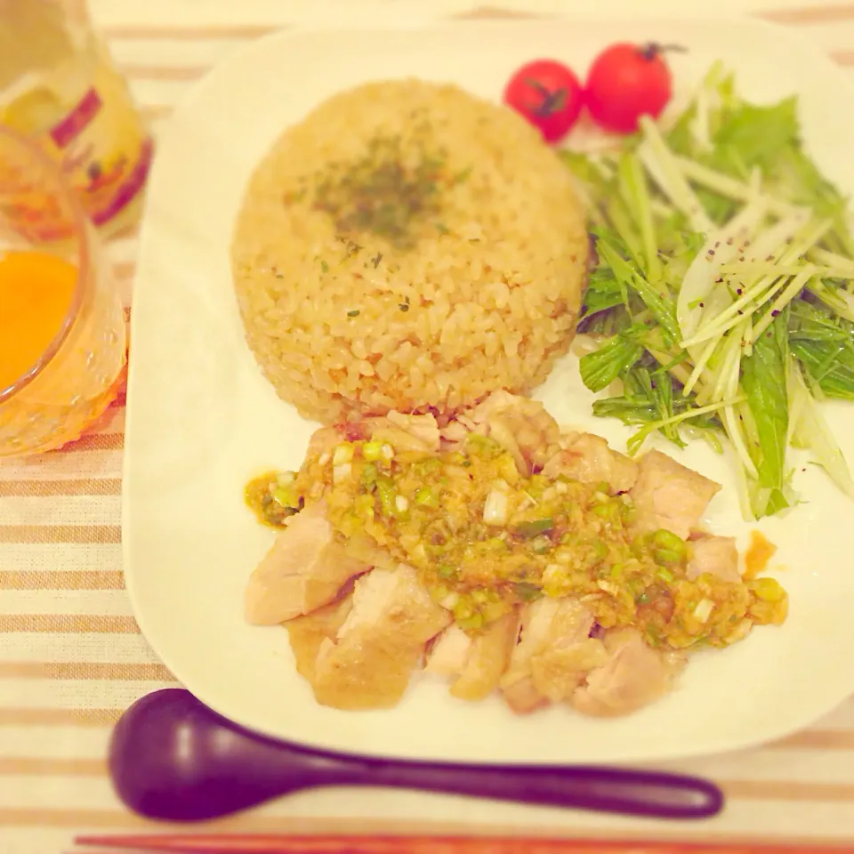 Snapdishの料理写真:Singapore chicken rice|Reeさん