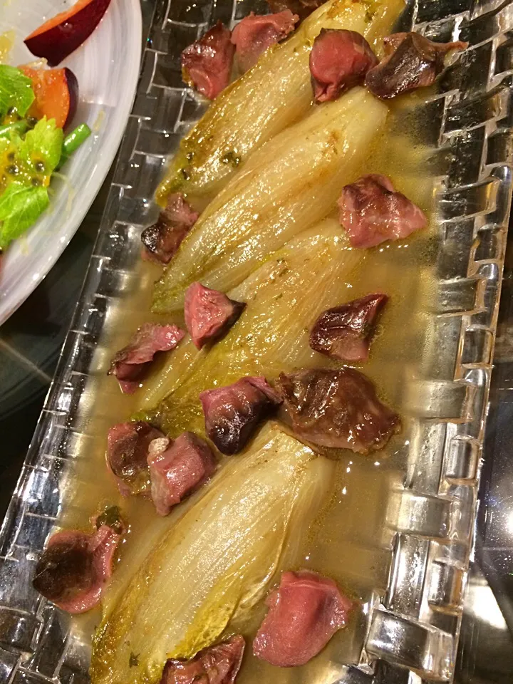 Confit gizzards with grilled endive;)|aястасияさん