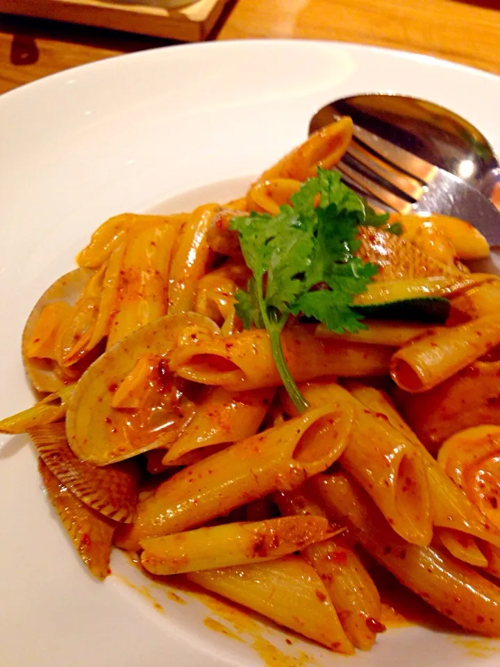 Fettuccini Tom yum seafood|msaprileeさん