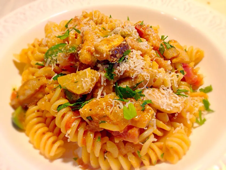 Snapdishの料理写真:Fusilli alla Boscaiola|Fabio  Palmieriさん