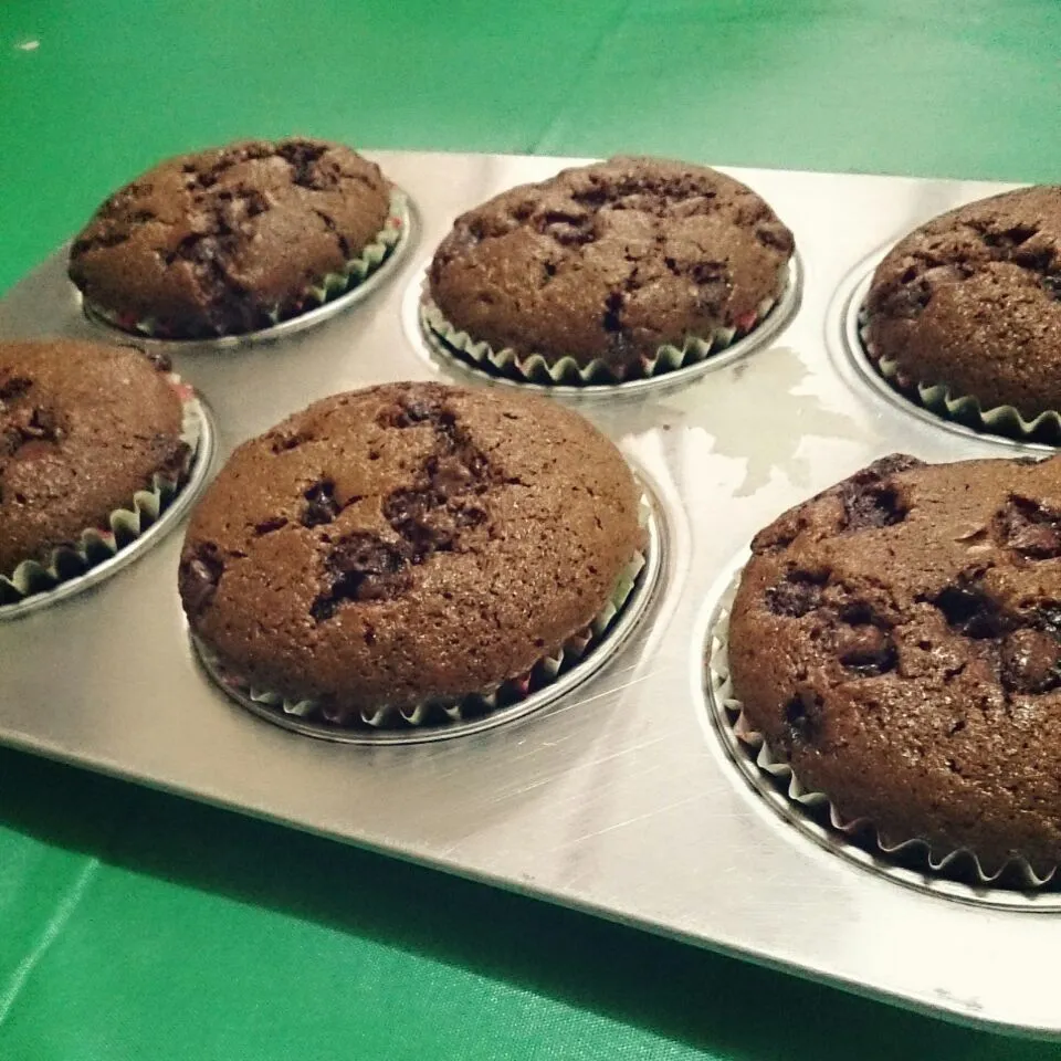 Snapdishの料理写真:Double chocolate muffins. #chocolate #muffins #dessert|マリーさん