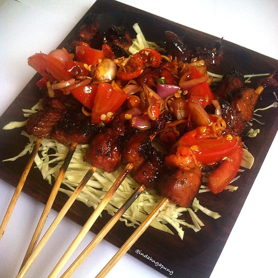 Sate kambing ~ grilled lamb with soy sauce salsa|Indahngapungさん