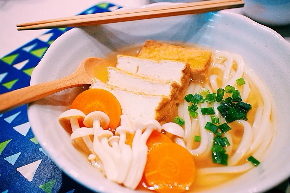 Snapdishの料理写真:Miso-based Udon noodles #vegan|Leahさん