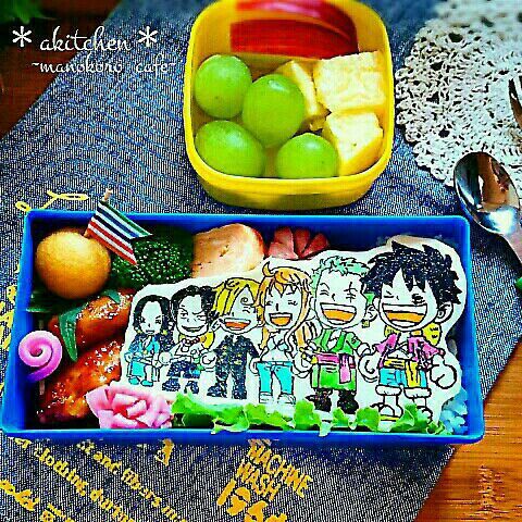 ONE PIECEオールスター♪長男の遠足弁当
