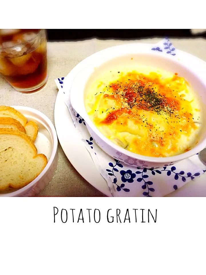 Potato gratin♩材料5つで時短‼︎簡単‼︎ポテトグラタン☺︎♩|Jessy♡さん