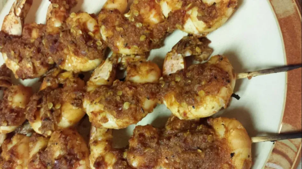 Shrimp skewers baked in chili sauce|Culinary Kissesさん