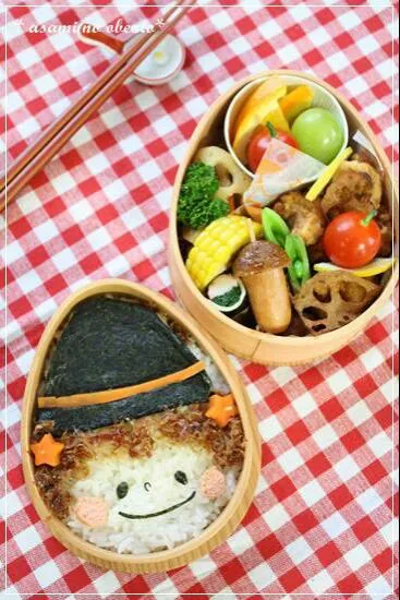 魔女っこ海苔弁 小６長女の弁当 #キャラ弁 #海苔弁 #ハロウィン|前田亜沙美さん