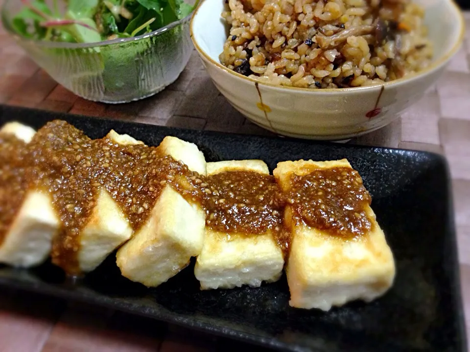 焼き豆腐のゴマソース|naturaさん