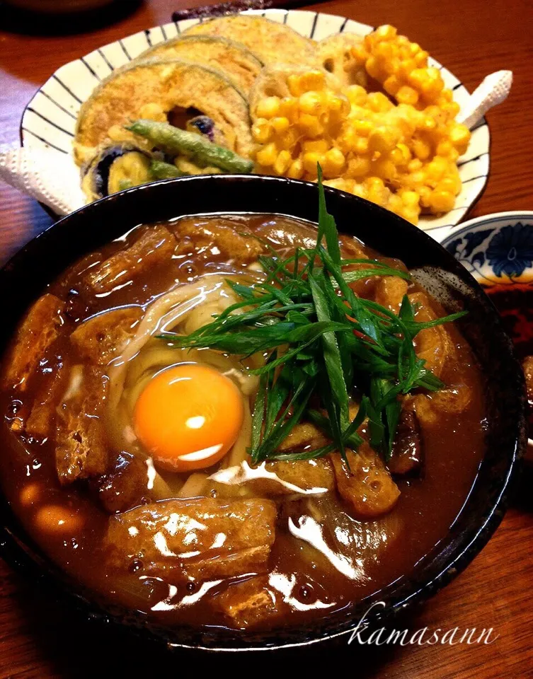 カレー2日目！カレーうどん🍜|かまさん