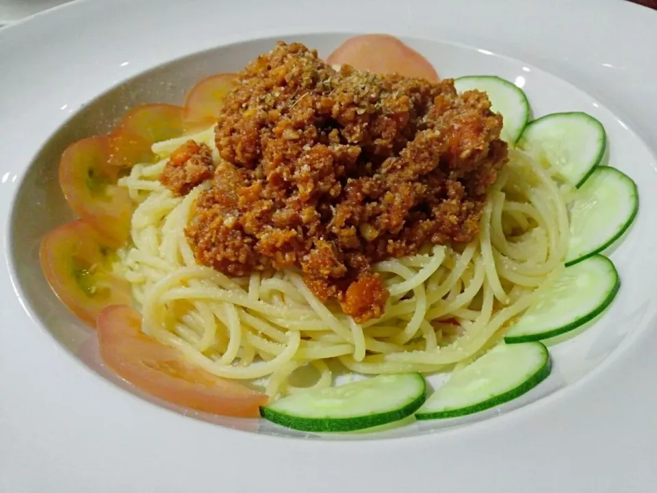 #spaghetti #Chicken #bolognese|Li Yokeさん